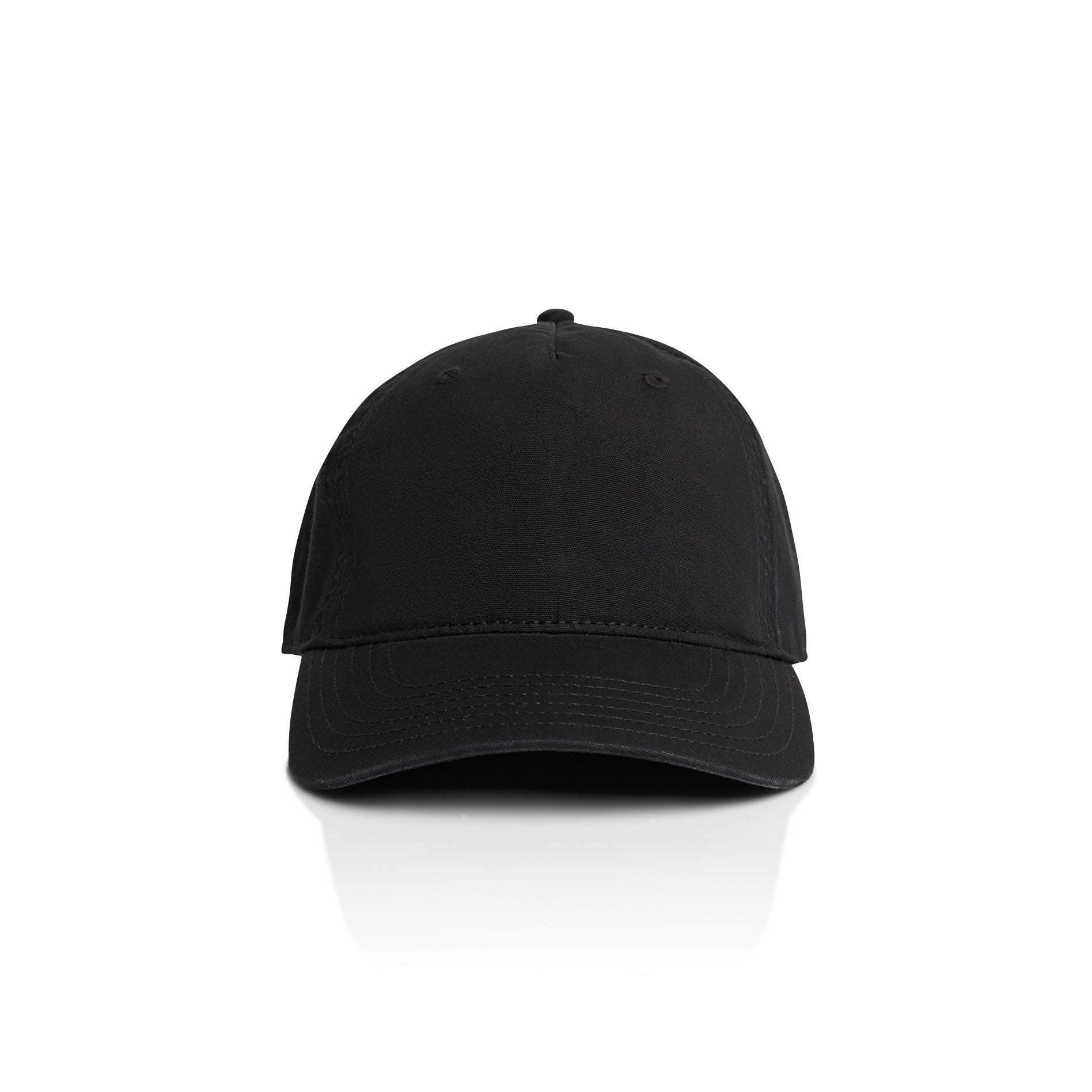Washed Five-Panel Cap in Faded black